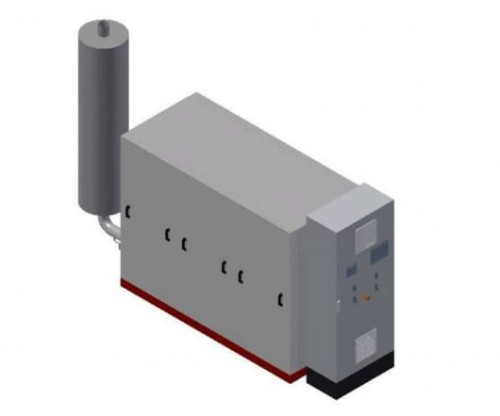 Kogeneracja OEKO 100 G 100 KW - wizualizacja systemu wytwarzania ciepła i energii elektrycznej.