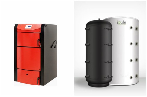 Kocioł na drewno holzgas Attack 20 kW, piec zgazowujący drewno, 5 klasa ecodesign, zbiornik buforowy 800l.