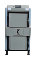 Kocioł zgazowujący drewno SIGMA 30kW, 5 klasy. Widok frontowy.