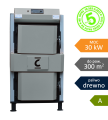 Kocioł zgazowujący drewno SIGMA 30kW, 5 klasy.