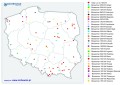 Mapa lokalizacji instalacji kotłów Biowarmer 250 kW na zrębki, trociny i brykiet.