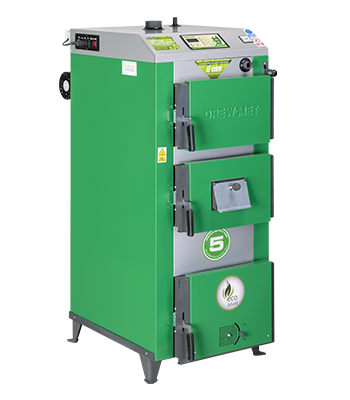 Kocioł CO DS Uni 18 kW na paliwa stałe (węgiel, drewno), dolne spalanie, ceramika.