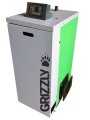 Kocioł CO na paliwo stałe KGP Grizzly II 10 kW. Widok całego kotła z panelem sterowania.