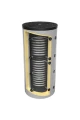 Zbiornik buforowy akumulacyjny 1500l z dwiema węzownicami. Widok boczny, przekrój.