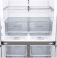 Wnętrze lodówki LG GML945PZ8F Side by Side. Widoczne półki i szuflady Big Fresh Zone.
