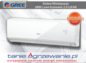 Klimatyzacja GREE Lomo Economic GWH09QB-K3 2,5/2,8 kW PEŁEN KOMPLET!