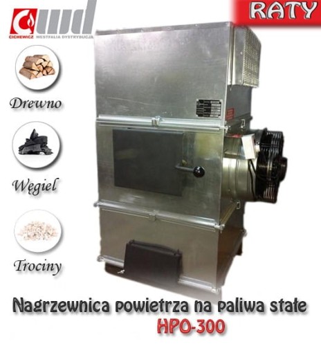 Nagrzewnica powietrza FCC Eco HPO-300 na drewno, węgiel.